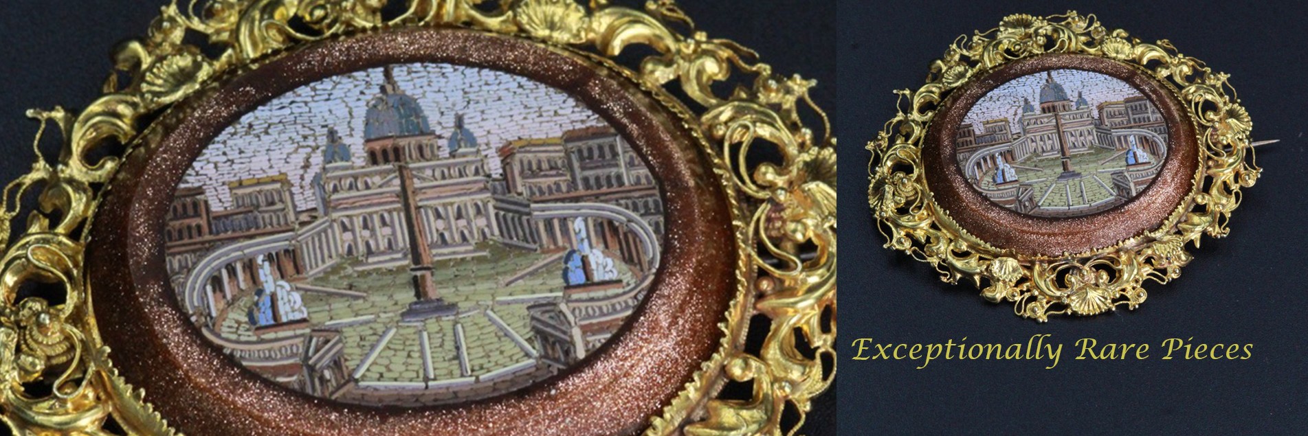 18k Gold St. Peter Basilica Mosaic Large Pin
